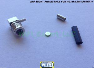 Right Angle QMA Male Crimp for RG174 RG179 RG316 RG188 LMR100 Cable RF Connector