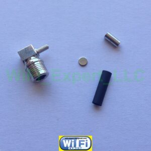 Right Angle QMA Male Crimp for RG174 RG179 RG316 RG188 LMR100 Cable RF Connector - Image 2