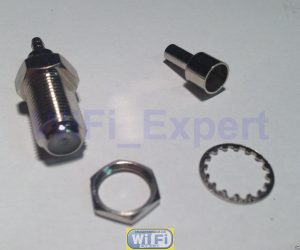 F Female SOLDER Crimp Bulkhead for RG174 RG179 RG316 RG188 Coax Cable Connector