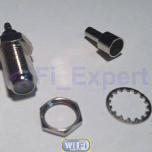 F Female SOLDER Crimp Bulkhead for RG174 RG179 RG316 RG188 Coax Cable Connector