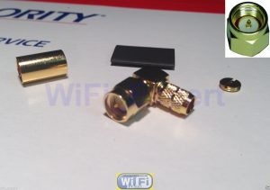 SMA RIGHT ANGLE Male plug Male pin crimp RG-8X LMR240 RG8X cable RF Connector US