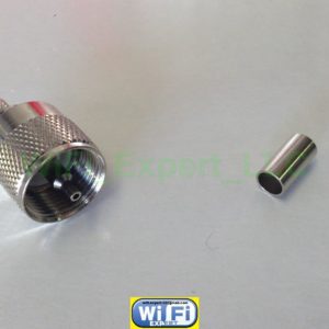 Connector UHF male PL259 plug 90° clamp RG8 RG213 LMR400 7D-FB cable right angle