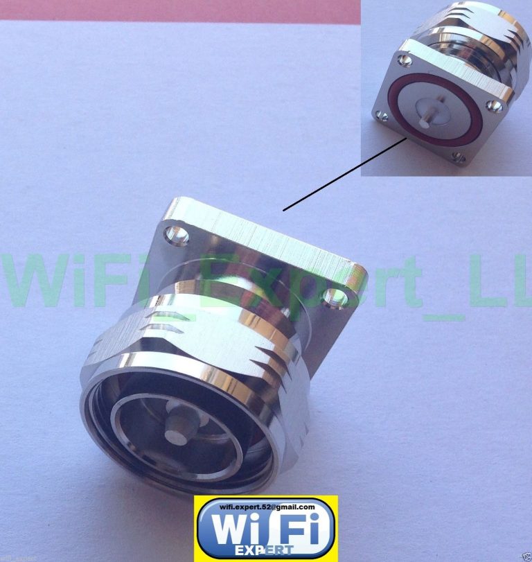 7/16 DIN Male Plug flange mount solder STRAIGHT RF Coax Cable Connector USA