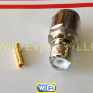 SO239 UHF Female Plug Clamp for LMR600 RF Coax Cable Connector High Qual SO-239