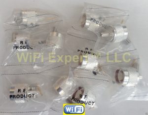 10 x Silver N Male plug crimp for LMR200 RG58 RG142 RG400 LMR195 cable Connector