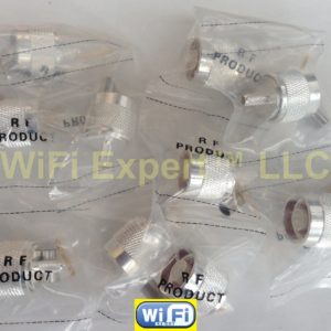 10 x Silver N Male plug crimp for LMR200 RG58 RG142 RG400 LMR195 cable Connector