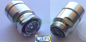 7/16 DIN Male Plug + Female Jck center clamp for 7/8" cable RF Coaxial Connector