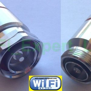 7/16 DIN Male Plug + Female Jck center clamp for 7/8" cable RF Coaxial Connector