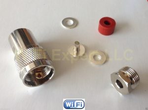 10 x UHF Male Solder pin Clamp RG58 RG142 RG400 LMR195 cable RF Connector USA