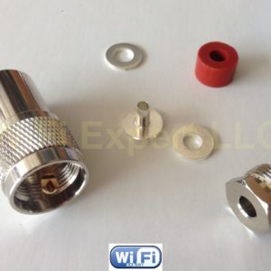 10 x UHF Male Solder pin Clamp RG58 RG142 RG400 LMR195 cable RF Connector USA