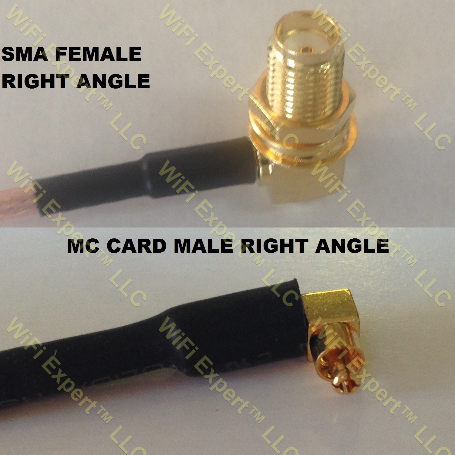 RG316 SMA FEMALE ANGLE to MC CARD MALE ANGLE Coaxial RF Pigtail Cable