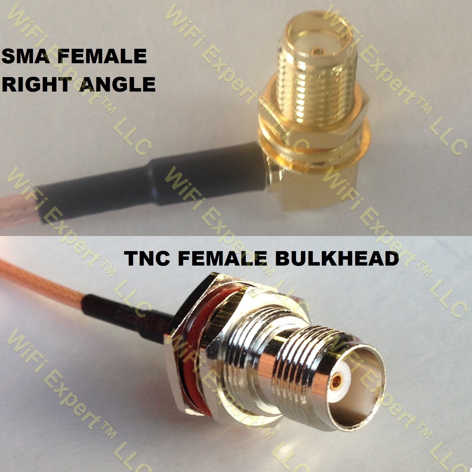RG316 SMA FEMALE ANGLE to TNC FEMALE BULKHEAD Coaxial RF Pigtail Cable