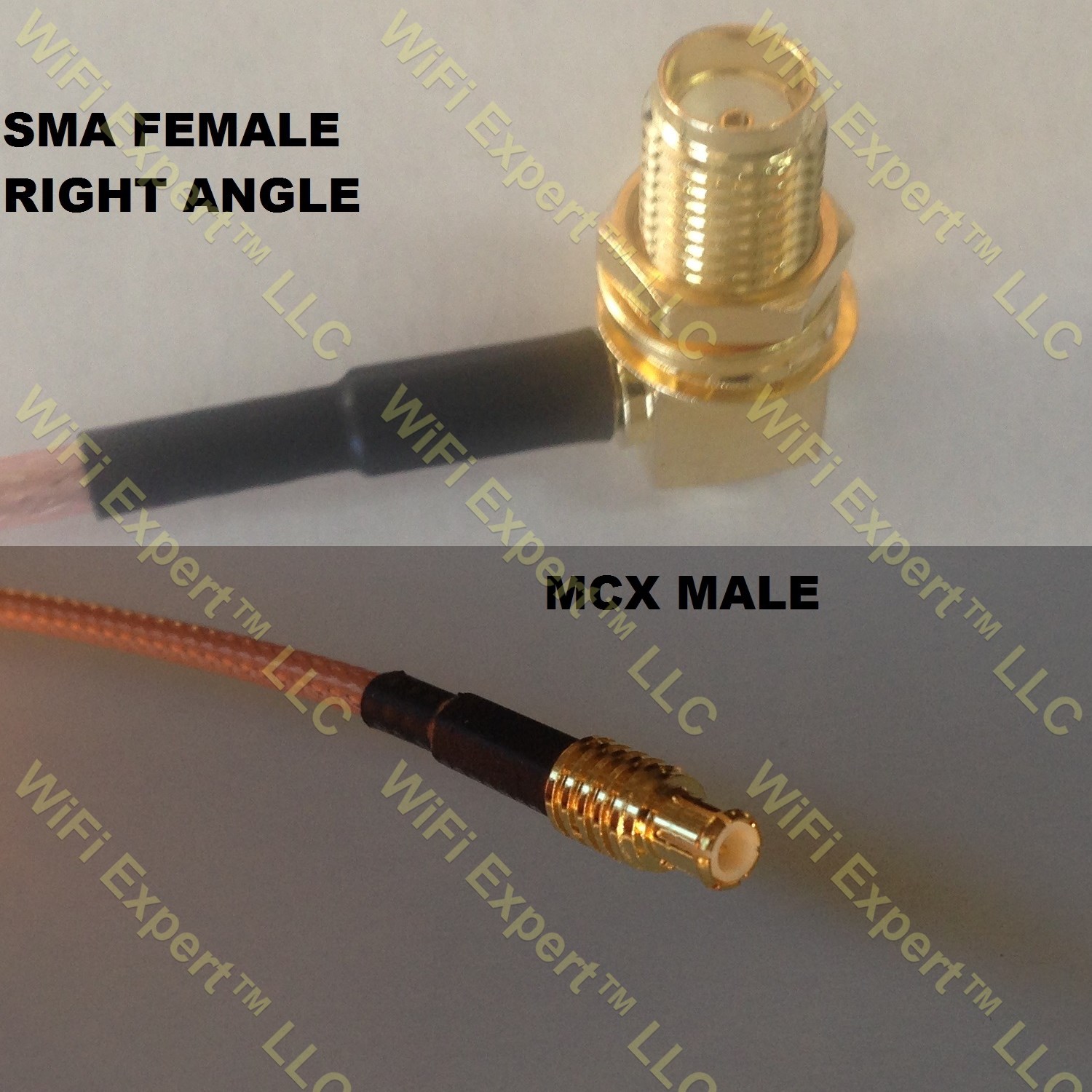 RG316 SMA FEMALE ANGLE to MCX MALE Coaxial RF Pigtail Cable