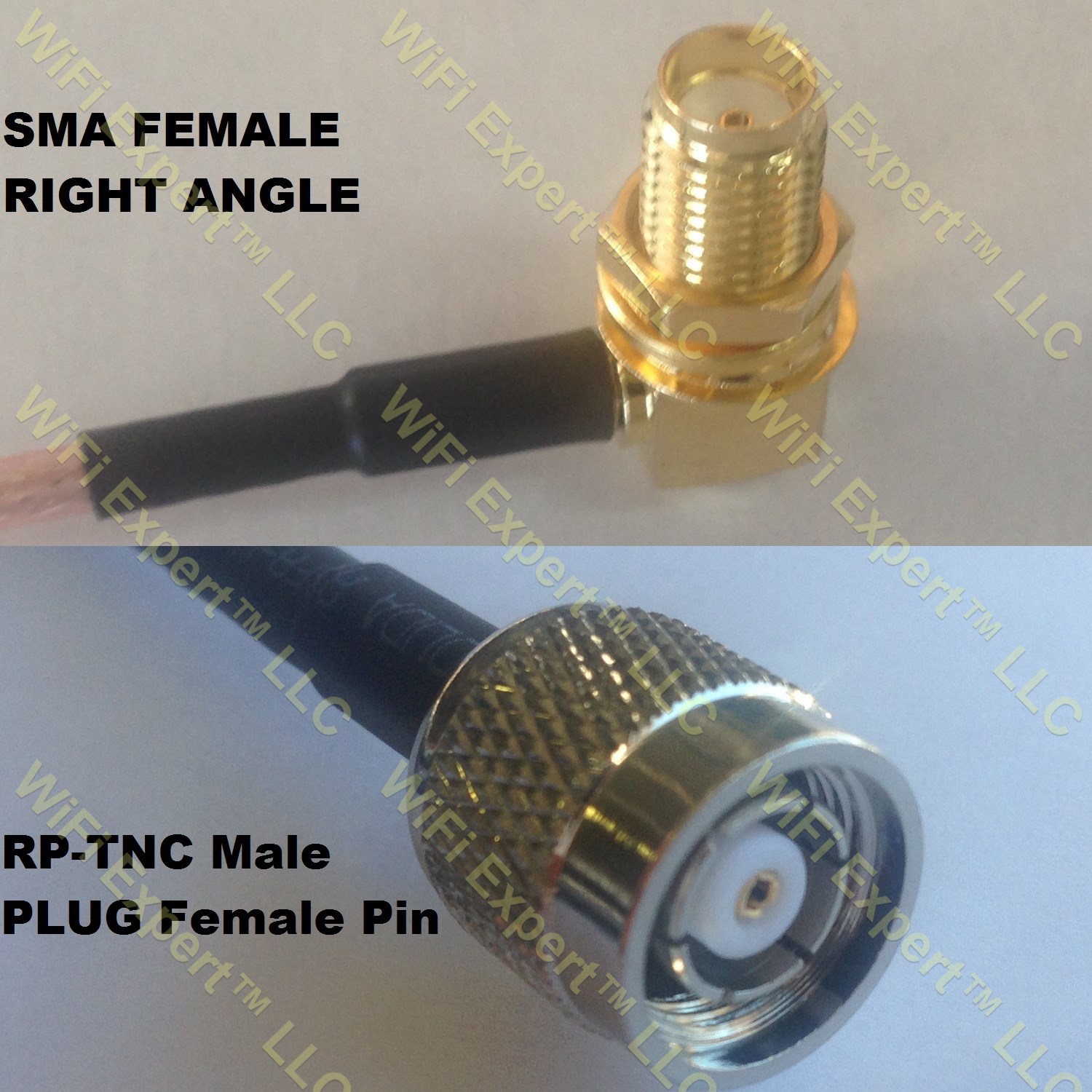 RG316 SMA FEMALE ANGLE to RP-TNC MALE Coaxial RF Pigtail Cable