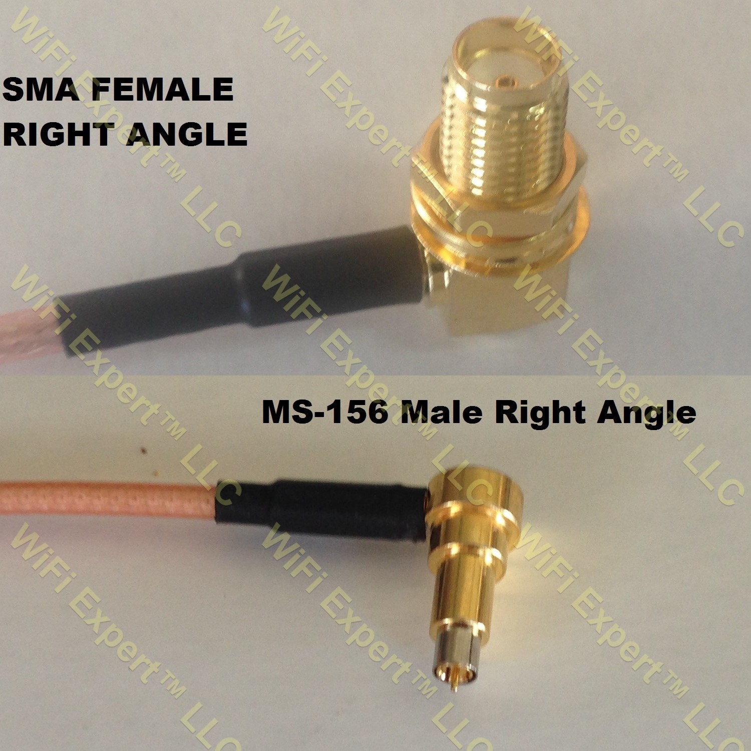 RG316 SMA FEMALE ANGLE to MS-156 MALE ANGLE Coaxial RF Pigtail Cable