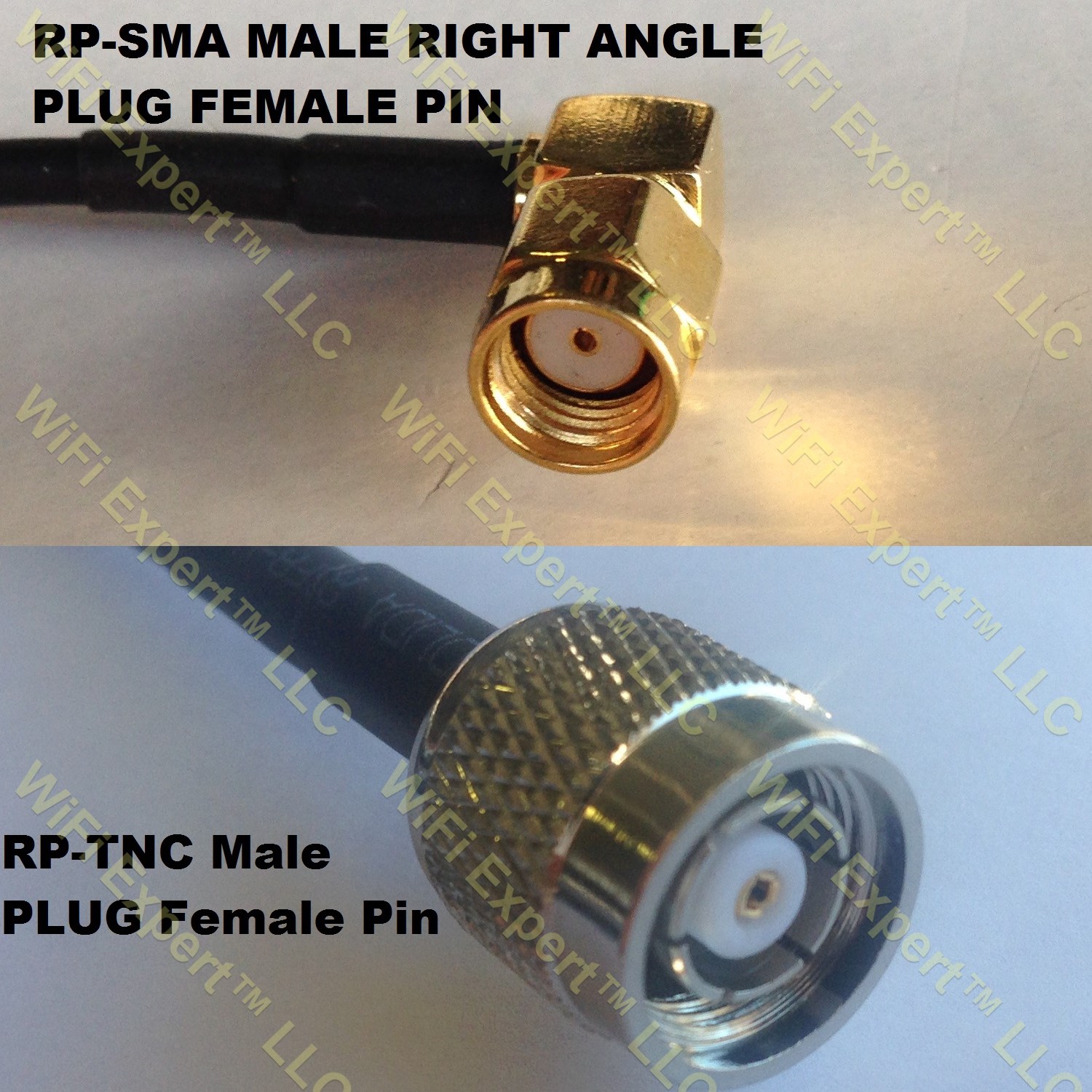 LMR100 RPSMA MALE ANGLE to RPTNC MALE Coaxial RF Pigtail Cable RF