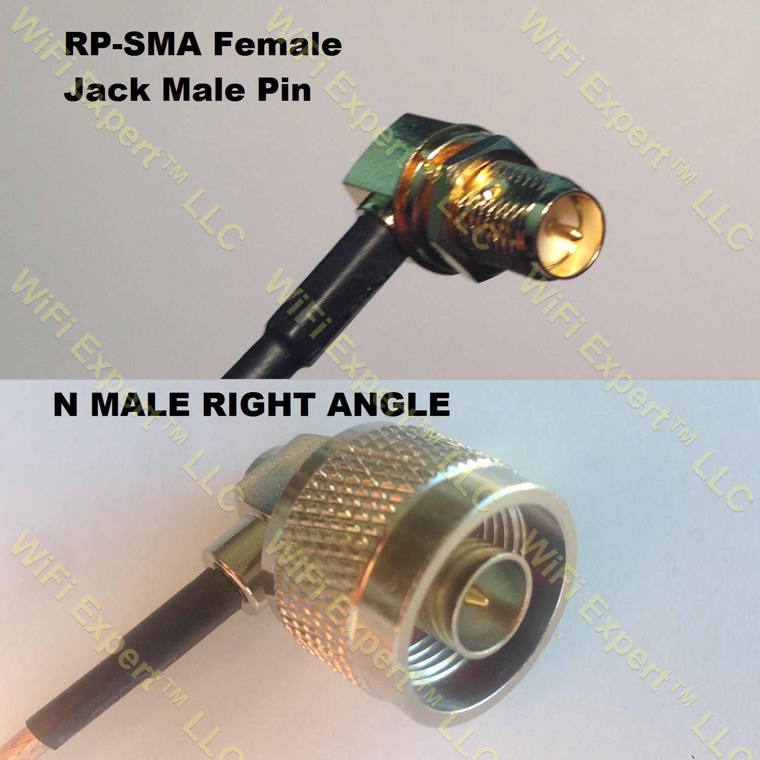 LMR100 RP-SMA FEMALE ANGLE to N MALE ANGLE Coaxial RF Pigtail Cable