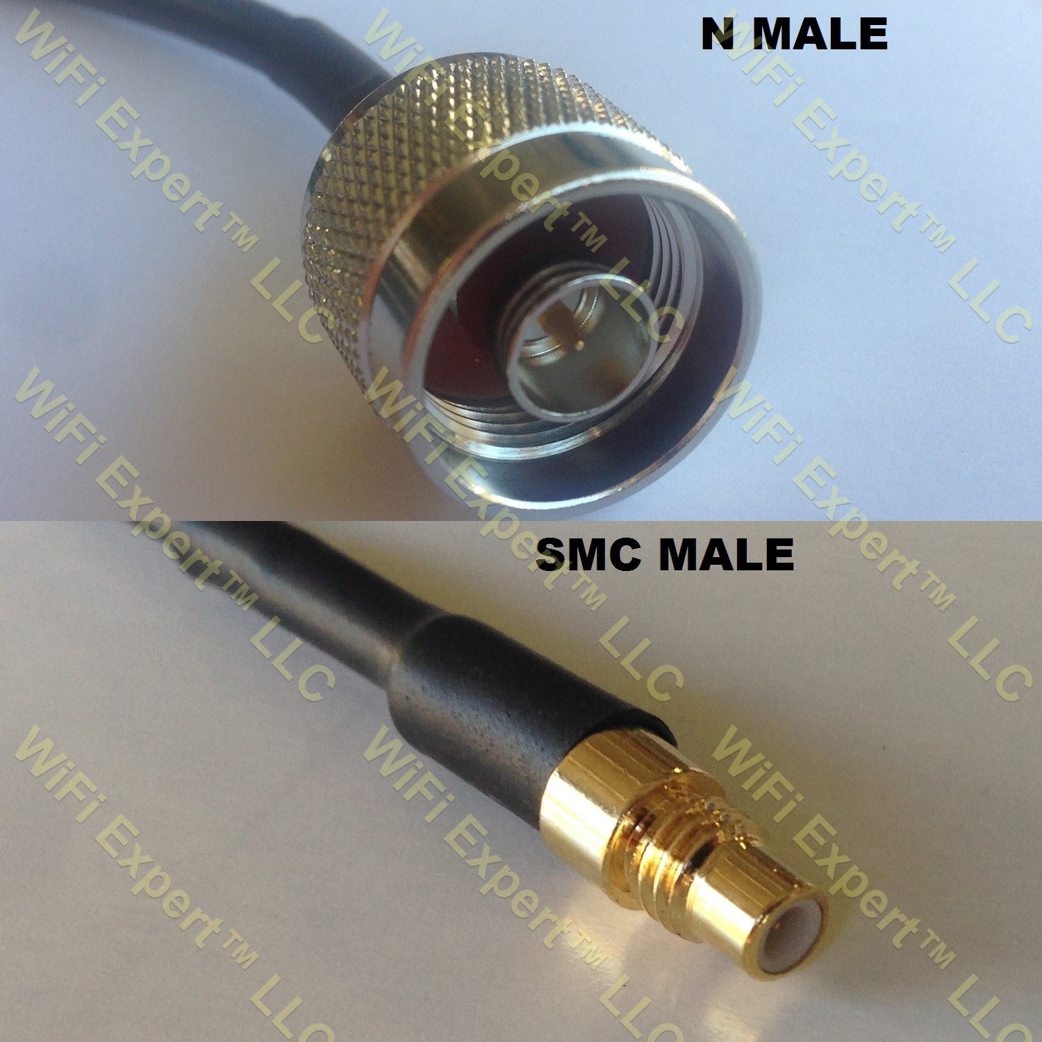 LMR100 N MALE to SMC MALE Coaxial RF Pigtail Cable