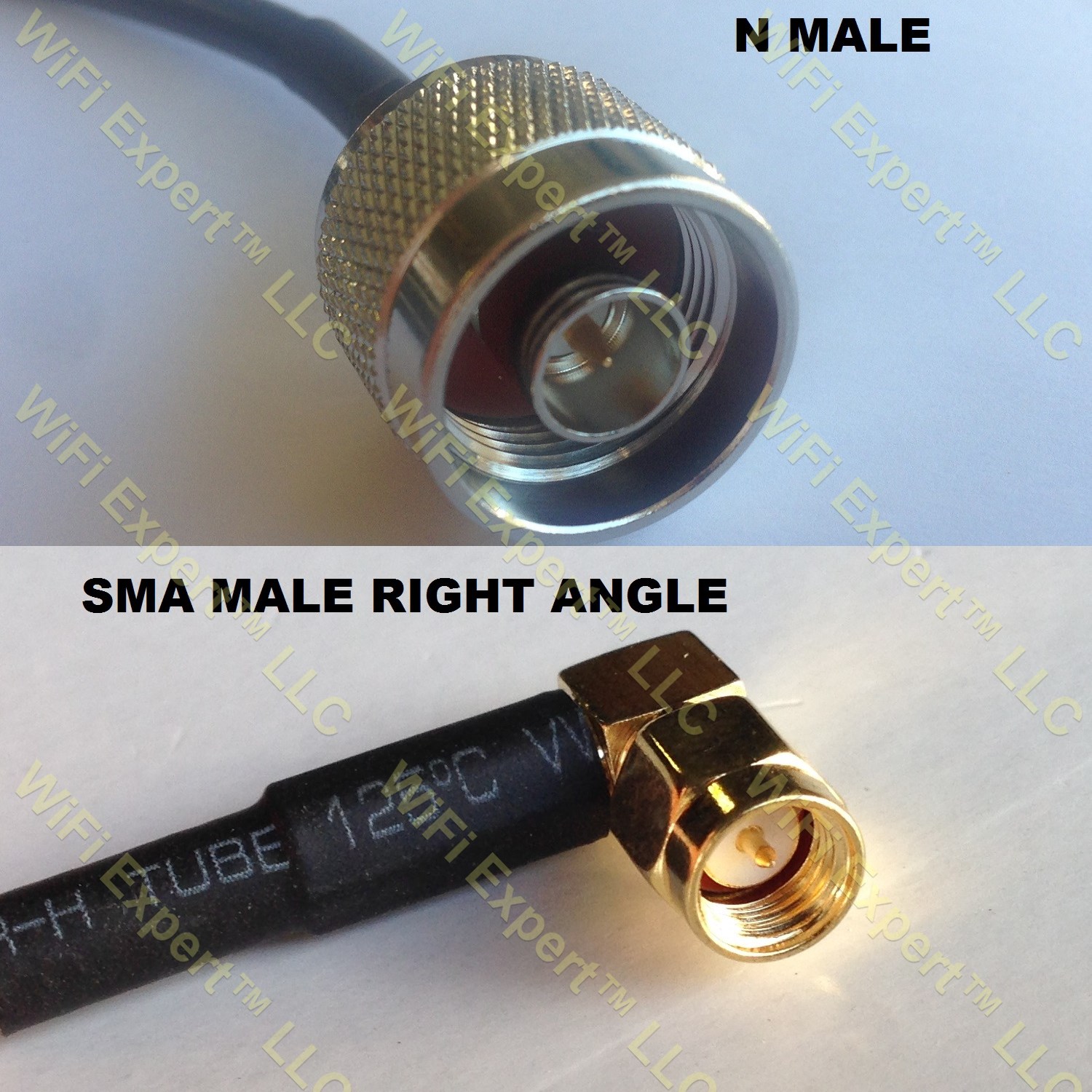 LMR100 N MALE to SMA MALE ANGLE Coaxial RF Pigtail Cable
