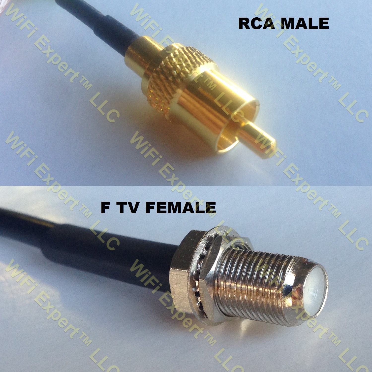 LMR100 RCA MALE to F FEMALE Coaxial RF Pigtail Cable