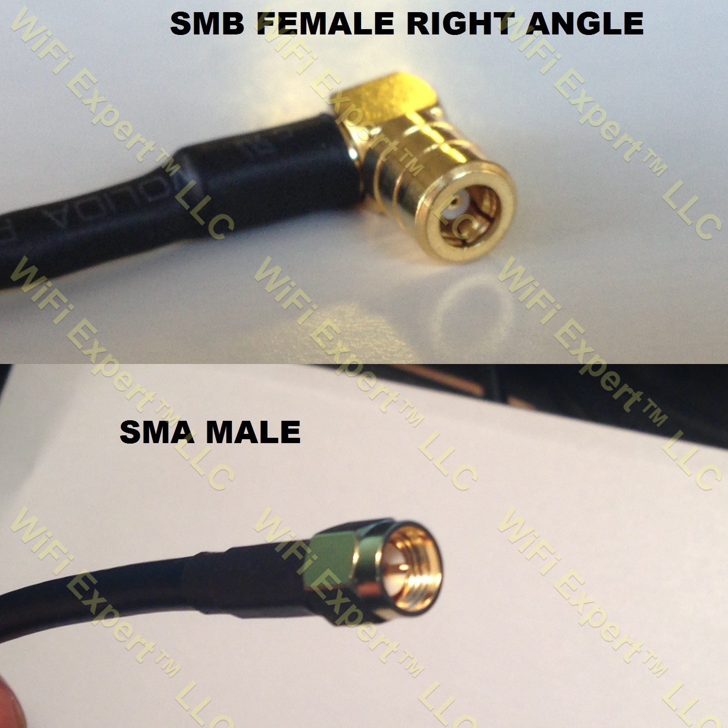 LMR100 SMB FEMALE ANGLE to SMA MALE Coaxial RF Pigtail Cable