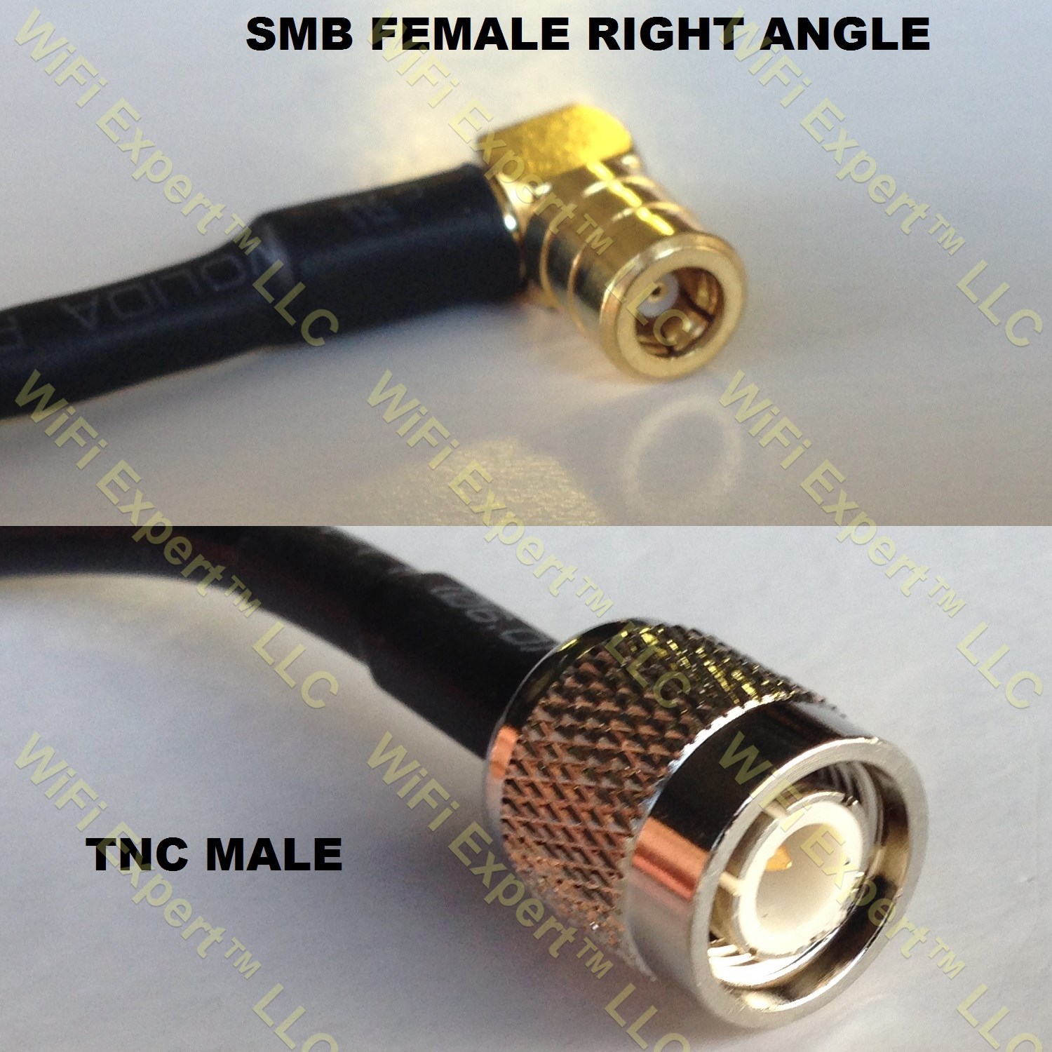 RG316 SMB FEMALE ANGLE to TNC MALE Coaxial RF Pigtail Cable