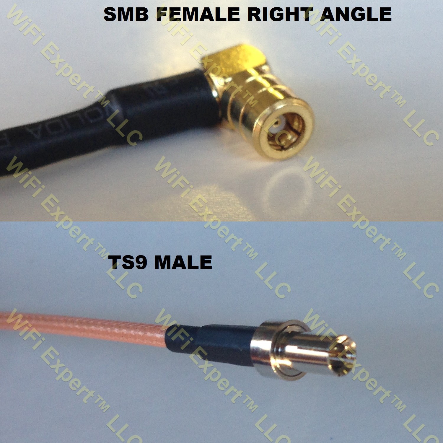 RG316 SMB FEMALE ANGLE to TS-9 MALE Coaxial RF Pigtail Cable