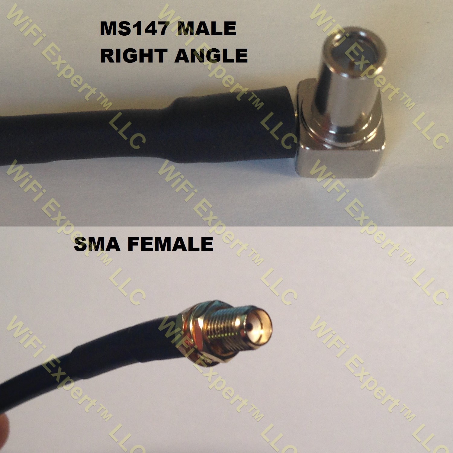 LMR100 MS147 ANGLE MALE to SMA FEMALE Coaxial RF Pigtail Cable