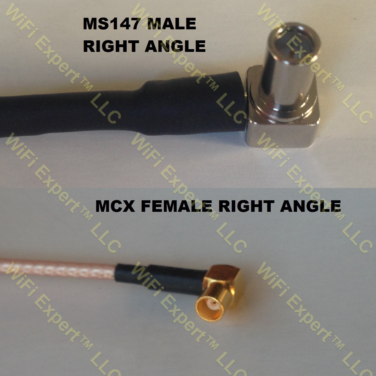 LMR100 MS147 ANGLE MALE to MCX FEMALE ANGLE Coaxial RF Pigtail Cable