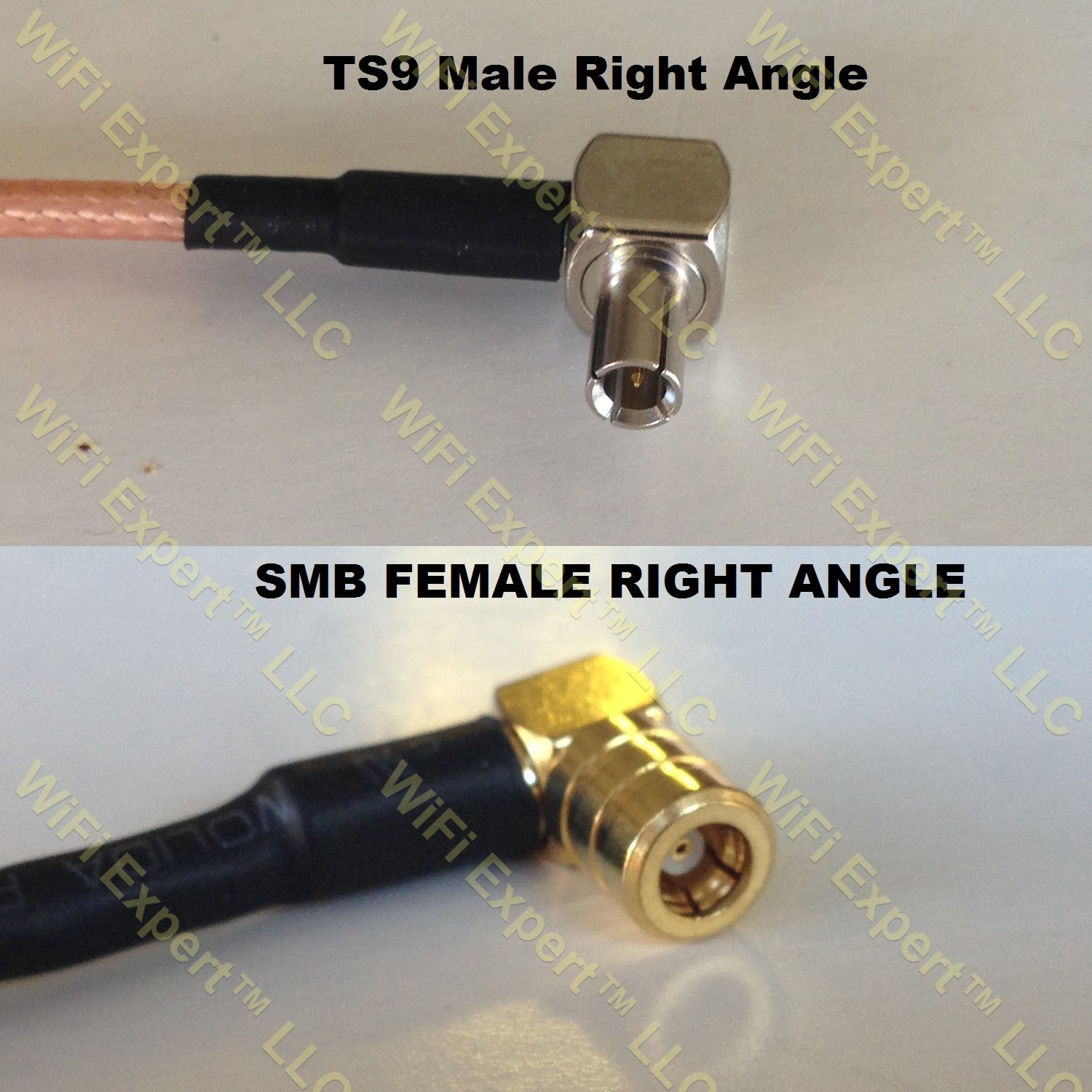 LMR100 TS9 ANGLE MALE to SMB FEMALE ANGLE Coaxial RF Pigtail Cable