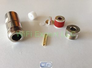 N Type Female Plug Clamp RG58 RG142 LMR195 RG400 RF Coax connector