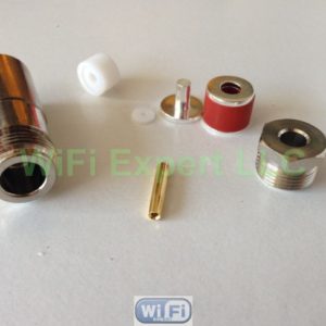 N Type Female Plug Clamp RG58 RG142 LMR195 RG400 RF Coax connector