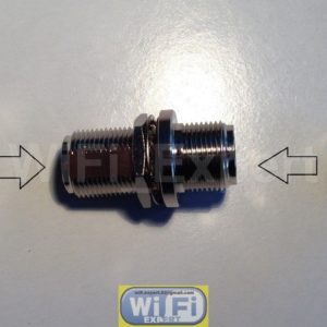 Adapter N Female TYPE plug to N female jack RF Bulkhead Type connector