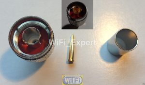 N Male Crimp Coax Connector LMR-400 Belden 9913 RG8 RG213 RG214 RF 5 Pack USA