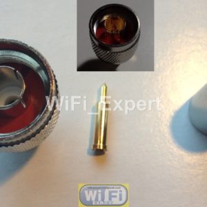 50x N Male Crimp Coax Connector LMR400 LMR-400 Belden 9913 RG8 RG213 RG214 RF US