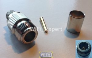 New N Female Jack Crimp for RG8 LMR400 RG213 RG214 RF cable connector USA