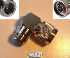 N Male plug to N Female jack right angle 90° L Type RF Adapter Connector
