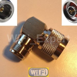 N Male plug to N Female jack right angle 90° L Type RF Adapter Connector