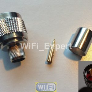 N Male Crimp Connector LMR-400 Belden 9913 RG8 RG213 RG214 RF Cnctr 100 pack USA