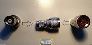 RP-TNC Male To N Male RF Connector Adapter WiFi Antenna Router