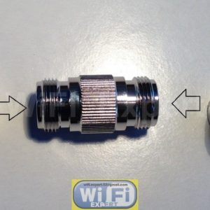 Adapter N Female TYPE plug to N female jack RF Barrell Type connector