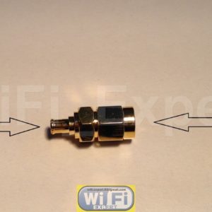 Gold Plated SMA Male to MCX Male Straight RF Connector Adapter