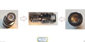 RP-TNC Female To N Female RF Connector Adapter WiFi Antenna Router