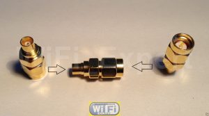 Gold Plated SMA Male to MCX Female Straight RF Connector Adapter