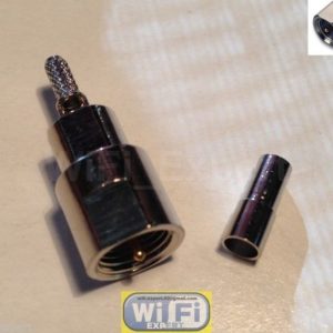 1 x FME Male plug crimp for RG316 RG174 RG179 LMR100 Cable Straight Coonector