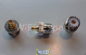 UHF SO-239 female jack to SMA female RF Adapter, RADIO, RF Cable Connector