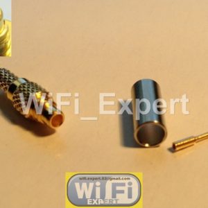 100x MMCX straight male plug connector for RG316 RG174 RF cable crimp and solder