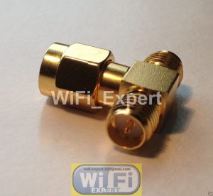 RP-SMA male to two 2 RP-SMA female T Connector Adapter Split One in 2