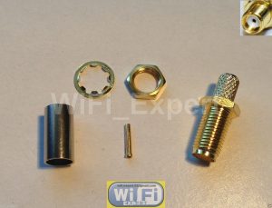 1 x SMA Bulkhead Female pin crimp RG58 RG142 RG400 LMR195 cable RF Connector USA