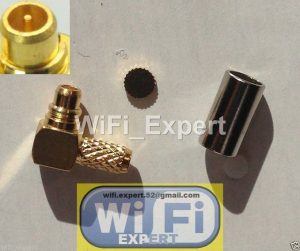100 x MMCX Angle Male plug L Type connector RG316 RG174 RF cable crimp solder